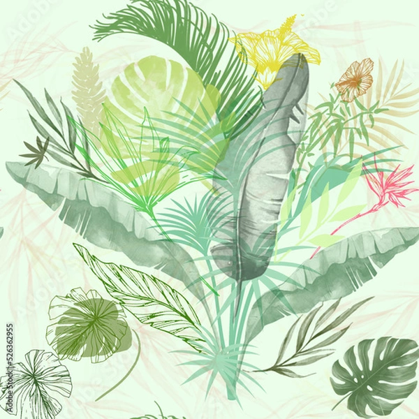 Obraz tropical compositions