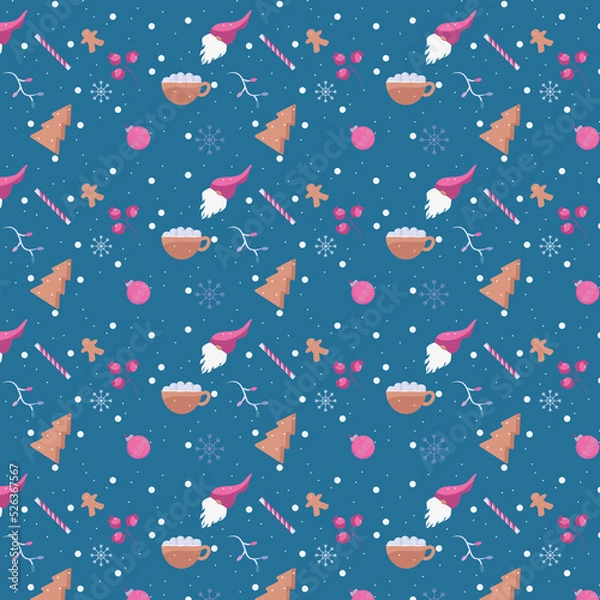 Obraz seamless pattern with christmas balls