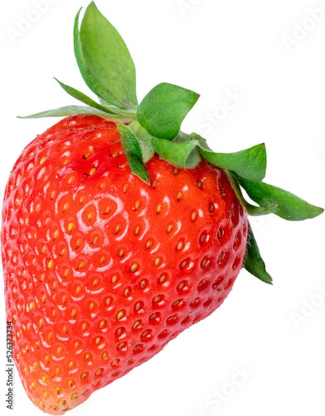 Obraz Red ripe strawberry png
