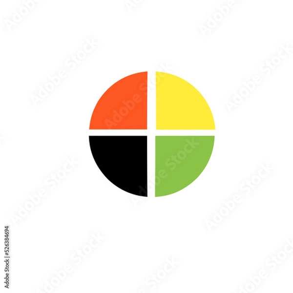 Fototapeta Pie chart set