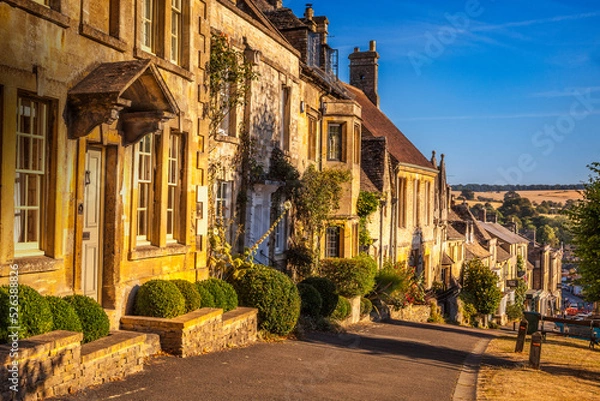 Obraz Row houses in the Cotswold village of Burford
