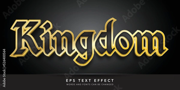 Fototapeta kingdom 3d editable text effect