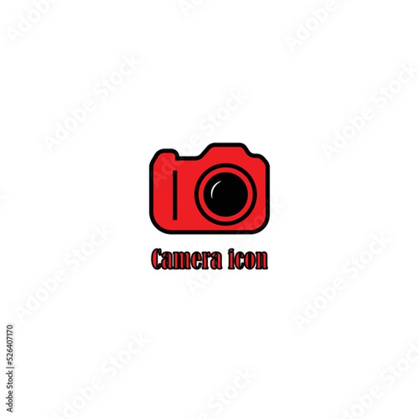 Obraz Vector simple camera icon on white background
