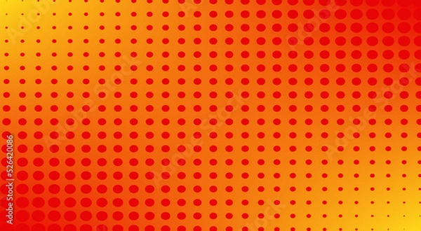 Obraz halftone gradient pattern vector illustration diagonal dots red texture half yellow yellow pop art halftone red yellow , yellow vector abstract pattern with circle geometric template for your business