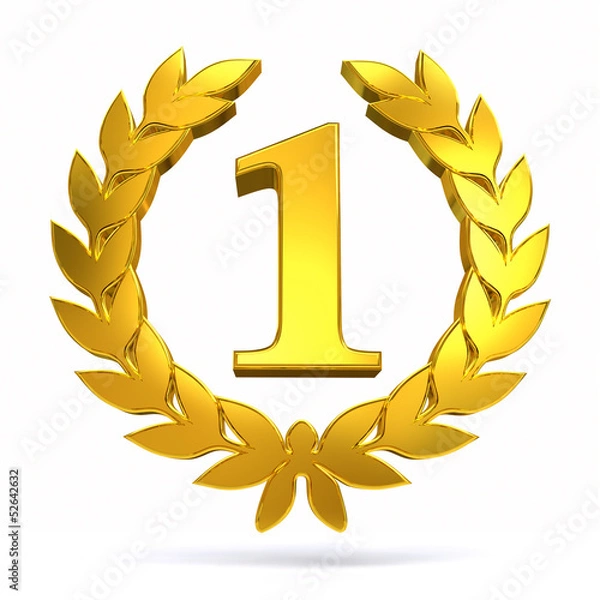 Obraz 3D złoty numer jeden
