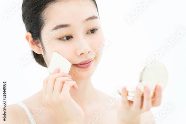 Fototapeta 化粧・パフ・女性