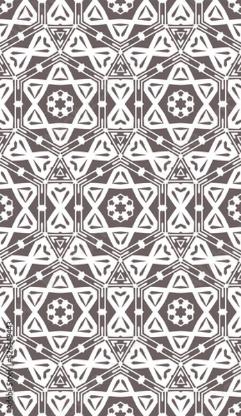 Fototapeta Geometric pattern. Seamless vector background. Ethnic graphic design.