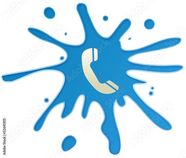Obraz Mancha azul telefono