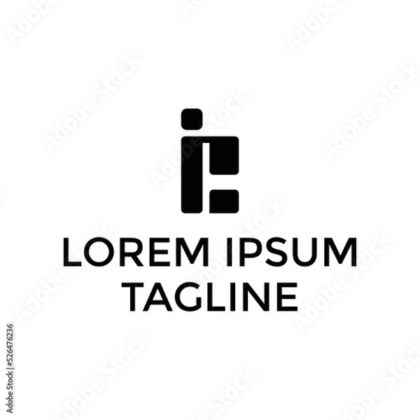 Fototapeta Initial IPC Logo Design Vector