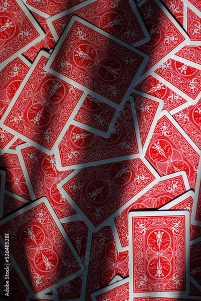 Obraz Red playing cards in the sunlight
