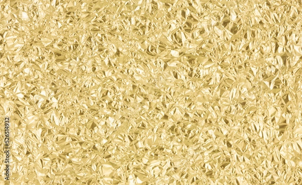 Fototapeta Gold wrinkled paper texture abstract background.Background, beautiful, and can be used in many applications.image blur.