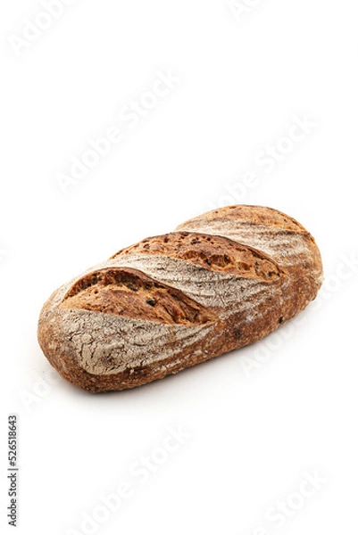Obraz 
artisan bread isolated on white background