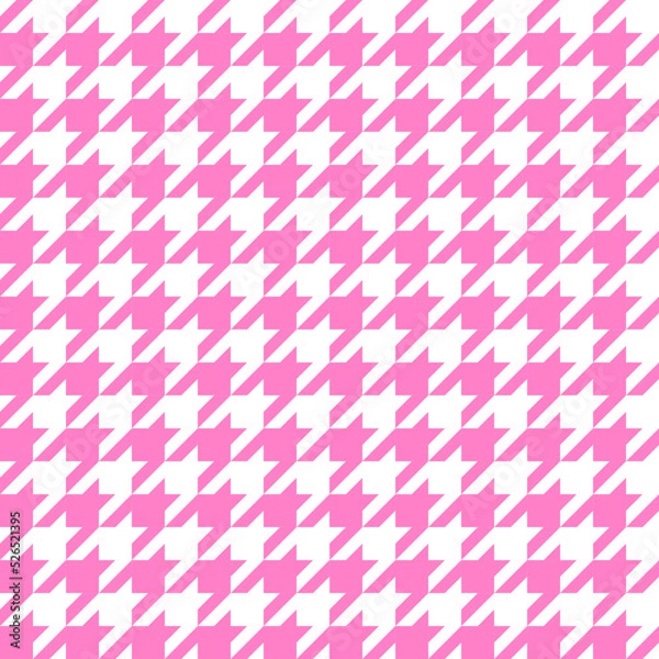 Obraz houndstooth seamless pink and white pattern