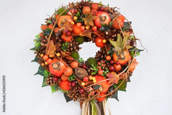 Obraz Herbstkranz freigestellt