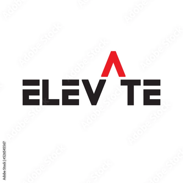 Obraz ELEVATE text logo design vector illustration.