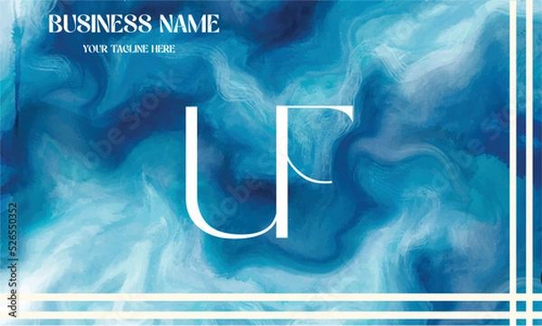 Obraz UF initial logo | initial based abstract modern minimal creative logo, vector template image. luxury logotype logo, real estate homie logo. typography logo. initials logo.