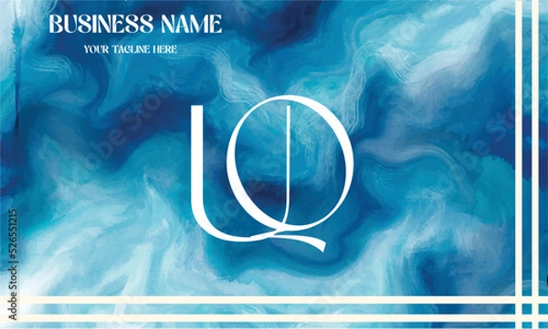 Obraz UQ initial logo | initial based abstract modern minimal creative logo, vector template image. luxury logotype logo, real estate homie logo. typography logo. initials logo.