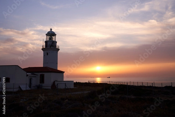 Obraz lighthouse by the Aegean Sea Canakkale, Bozcaada in Turkey