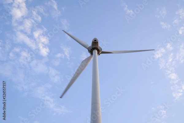 Obraz Row wind turbines by the Aegean Sea Canakkale, Bozcaada in Turkey