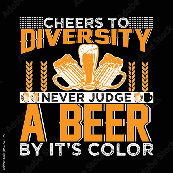 Obraz BEER T SHIRT DESIGN VECTOR