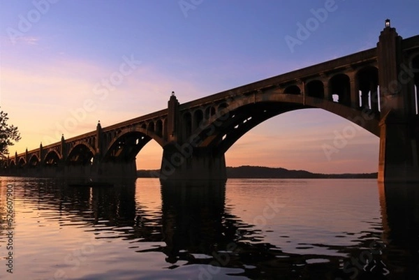Obraz bridge at sunset