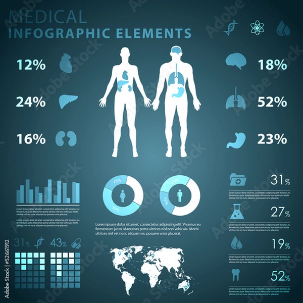 Obraz medical infographic elements
