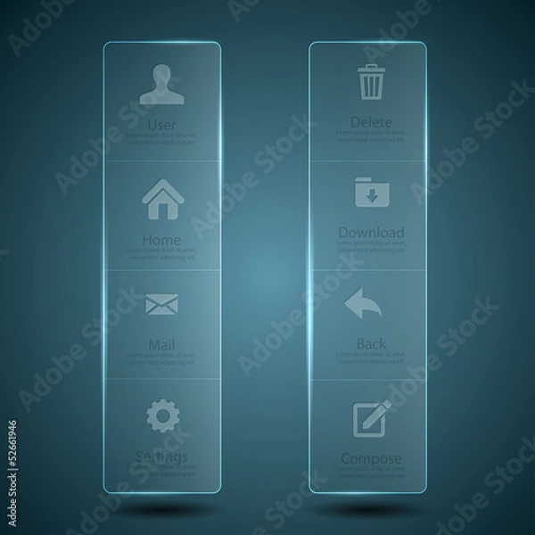 Obraz Web design Menu template