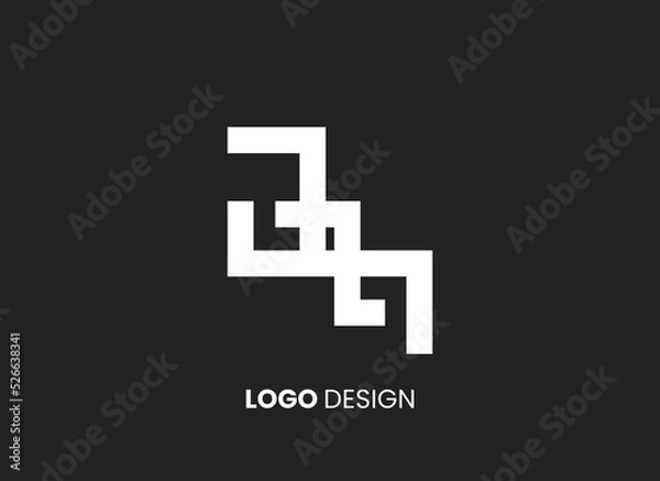 Fototapeta AB logo letter design on luxury background. AB logo monogram initials letter concept.AB icon logo design. AB elegant and Professional letter icon design on black background. AB