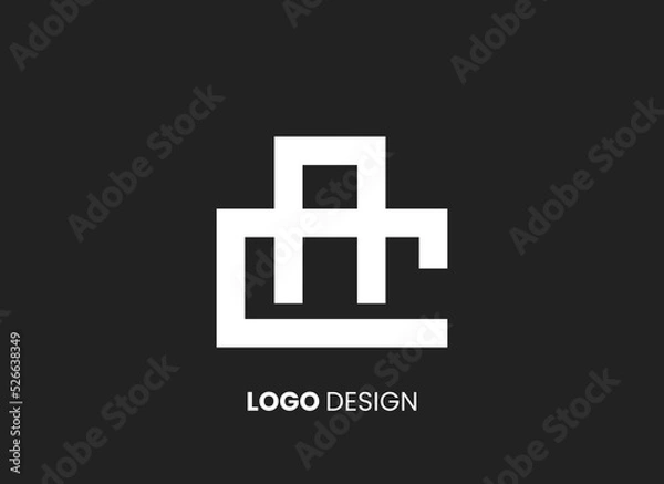 Obraz AC logo letter design on luxury background. AC logo monogram initials letter concept. AC icon logo design. AC elegant and Professional letter icon design on black background. AC