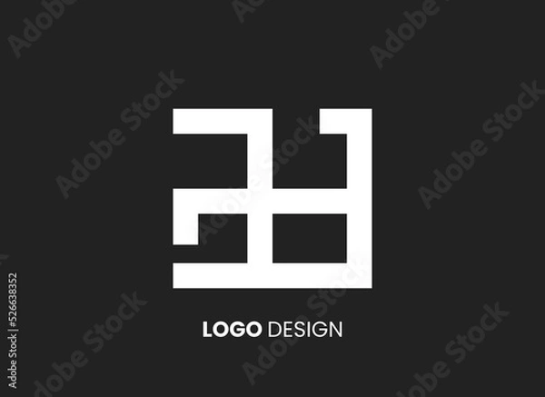 Fototapeta AD logo letter design on luxury background.  logo monogram initials letter concept. AD icon logo design. AD elegant and Professional letter icon design on black background. AD