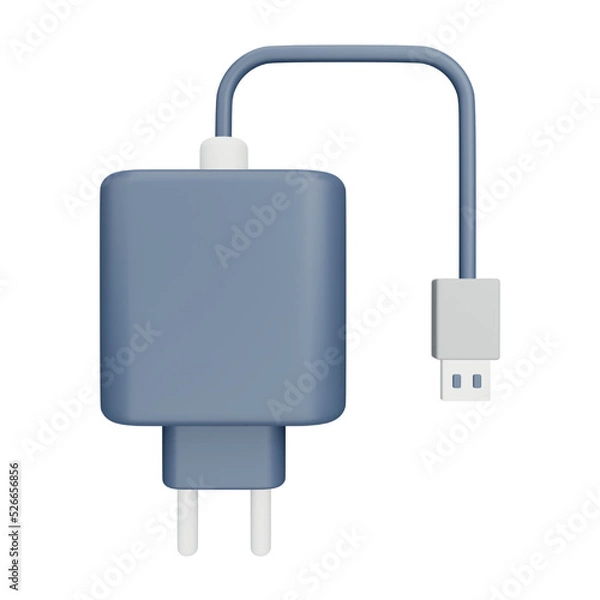 Fototapeta Charger 3d rendering isometric icon.