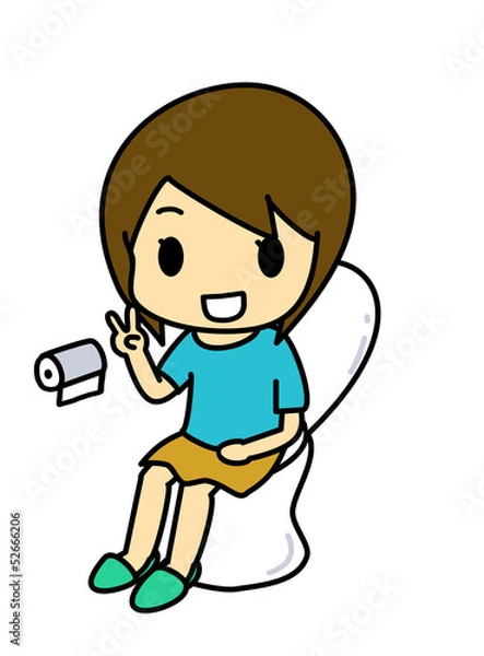 Obraz トイレと女性