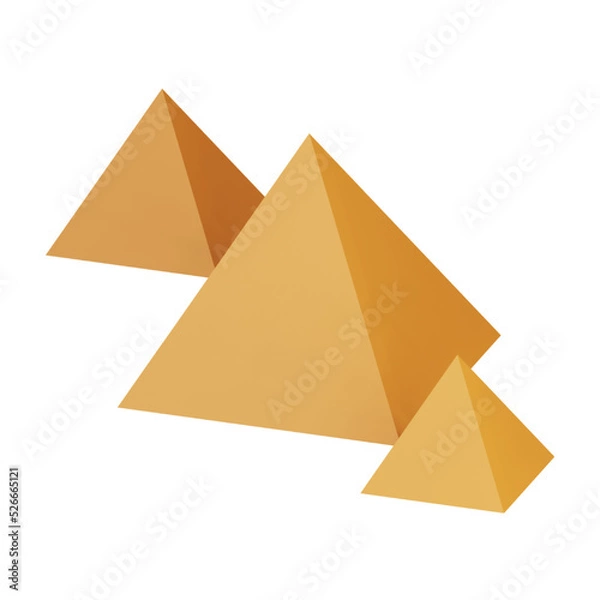 Obraz Egypt pyramid 3d rendering isometric icon.