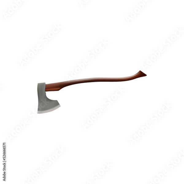 Fototapeta axe with long wooden handle
