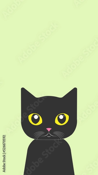 Obraz cute cat vector illustration wallpaper 