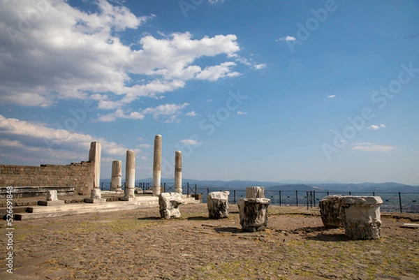 Fototapeta The Temple of Trajan in Pergamon Ancient City