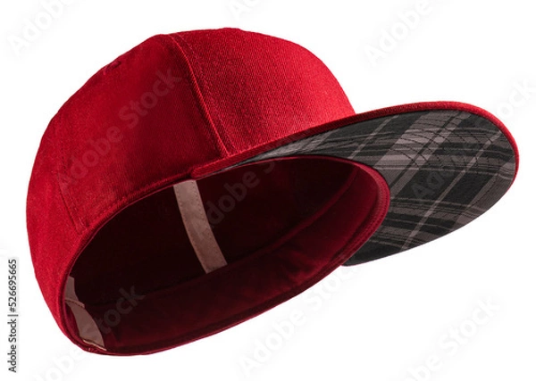 Obraz Red baseball cup isolated on white background