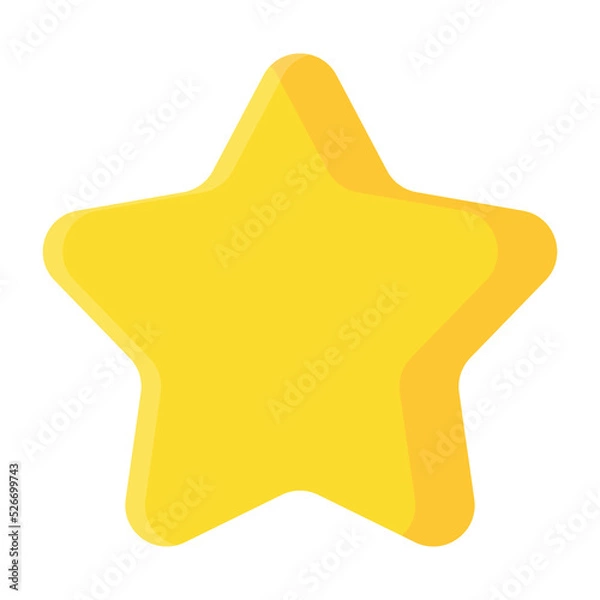 Obraz Gold star icon.