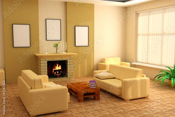 Obraz modern interior 3d