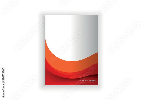 Obraz A4 format flyer with transparent brown waves.