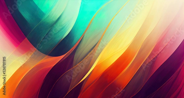 Obraz Rainbow Blend Background Layers Abstract. Gradient background design, colorful shapes.