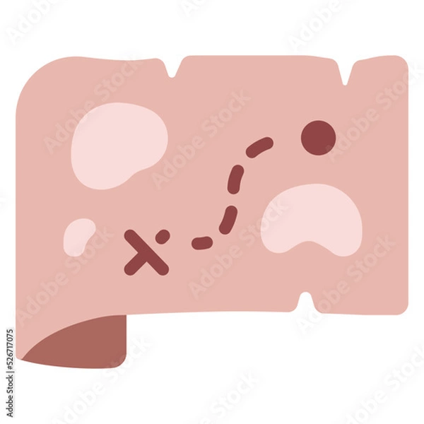 Obraz Treasure location map