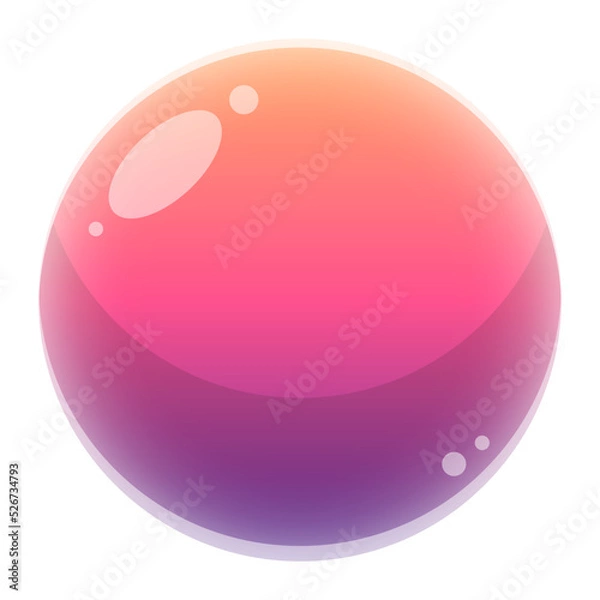 Fototapeta bright gradient round button
