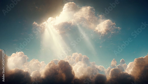 Obraz God ray and clouds