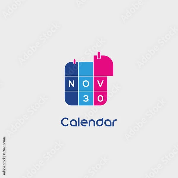 Fototapeta simple and modern calendar logo design ideas vector