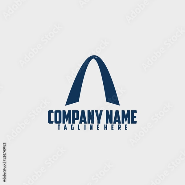 Fototapeta simple and modern vector company logo design idea with abstract shape