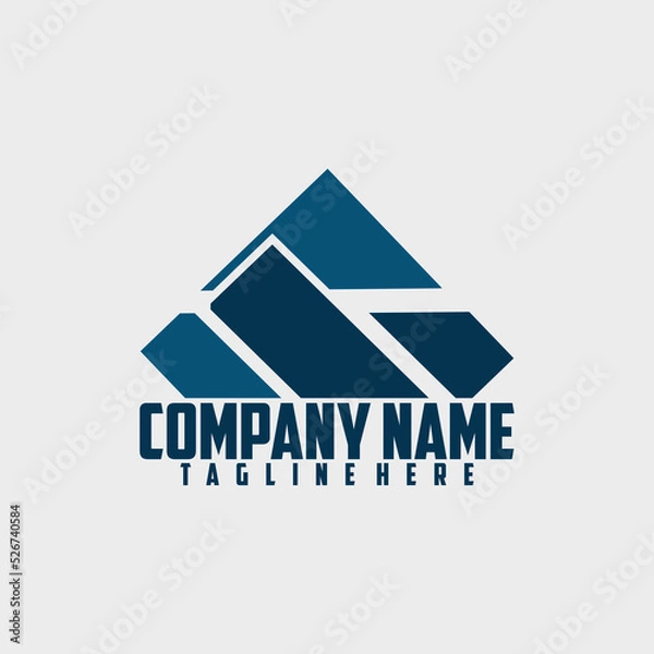 Fototapeta simple and modern vector company logo design idea with abstract shape