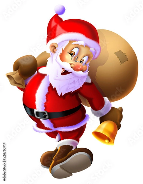 Obraz Mikołaj z workiem