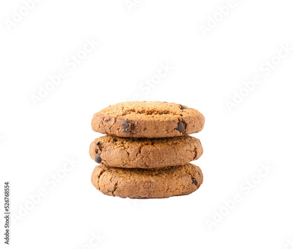 Obraz Chocolate chip cookies isolated