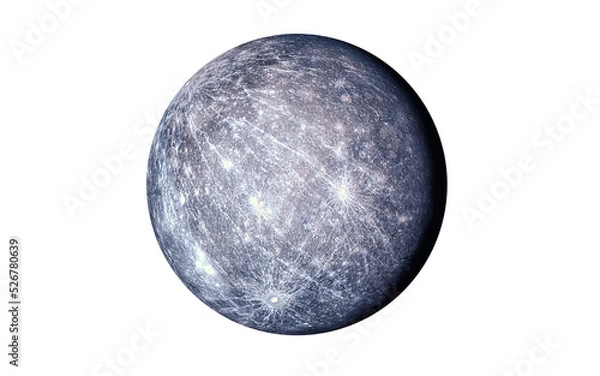 Obraz Mercury planet isolated in black